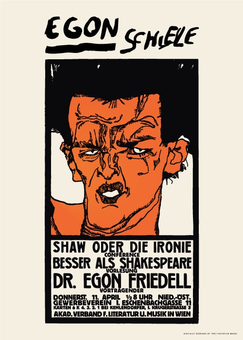 Schiele Ironie Poster – Kunst