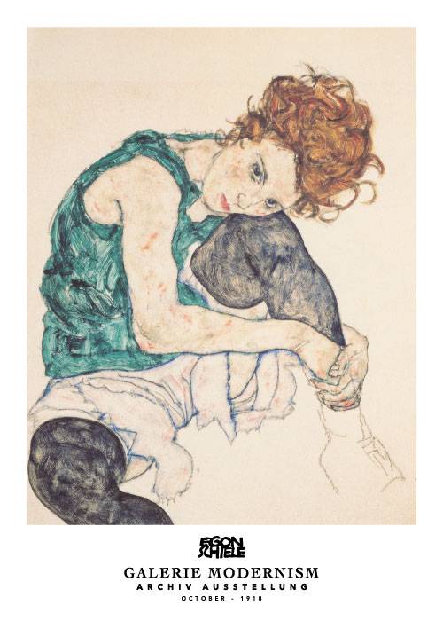 Schiele Knees Pulled Up – Kunst