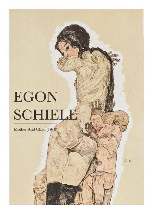 Schiele Mother And Child – Kunst