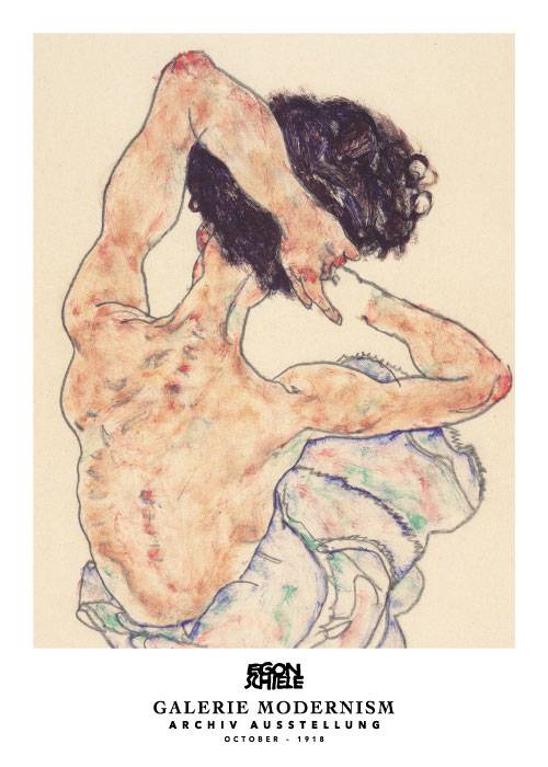Schiele Seated Nude 1917 – Kunst