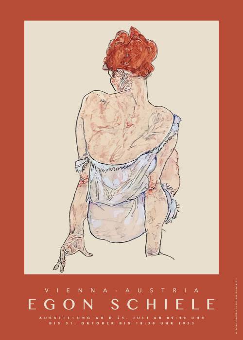 Schiele Turned Back – Kunst