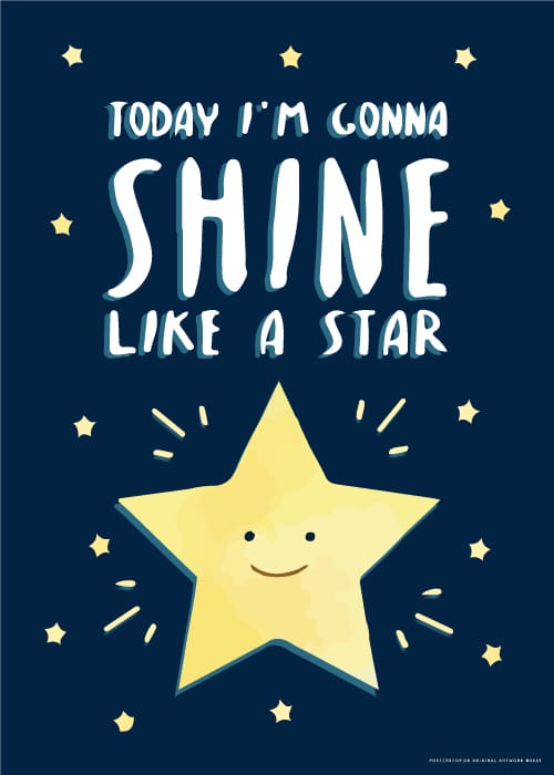 SHINE LIKE A STAR – Kids' Posters