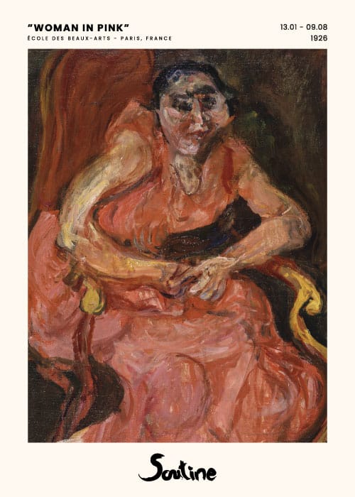 Soutine Woman In Pink – Kunst