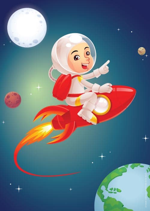 SPACE RIDE – Børneplakater