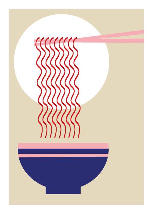 Spilling Noodle Bowl