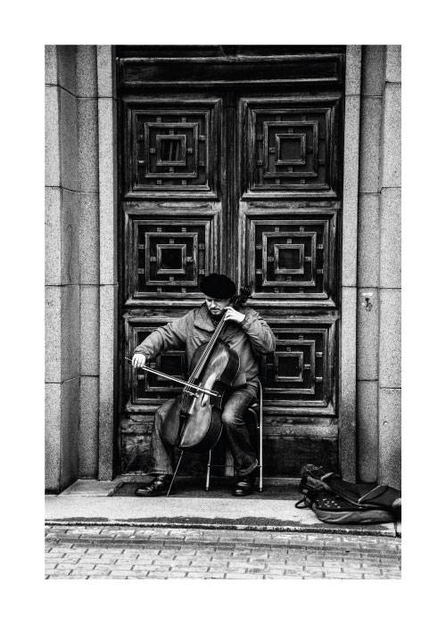 Street Cello Player – Fotokunst