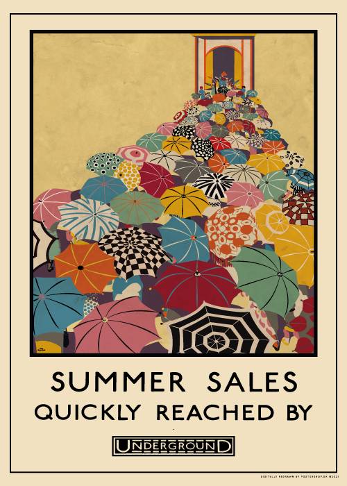 Summer Sales London Underground – Vintage/Retro plakater