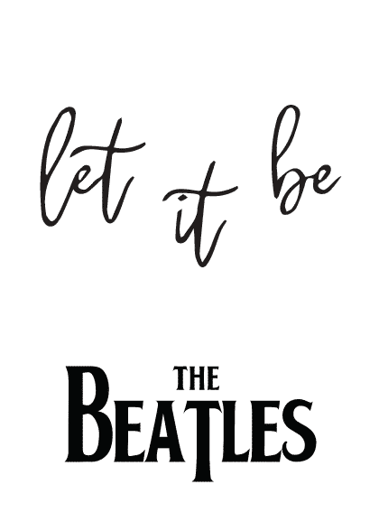 The Beatles - Let It Be – Tekstplakater
