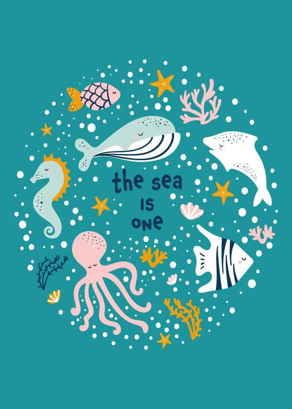 THE SEA IS ONE – Børneplakater