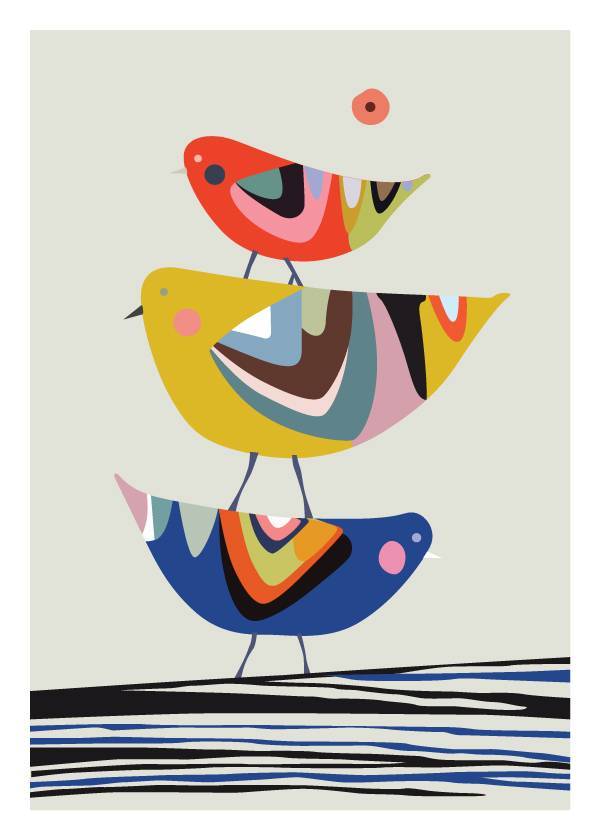 Three Sparrows – Graphic Posters