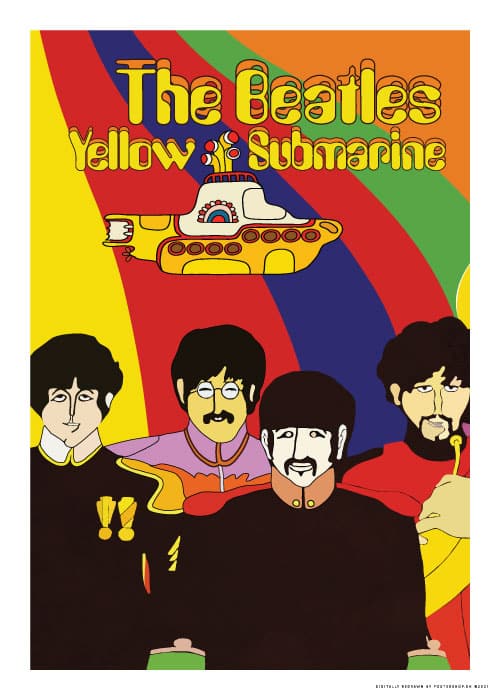The Beatles Yellow Submarine No. 3 – Vintage/Retro plakater