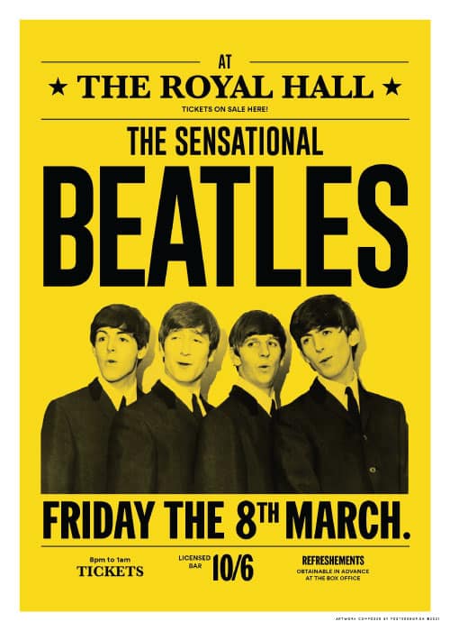 The Beatles At The Royal Hall – Vintage/Retro plakater