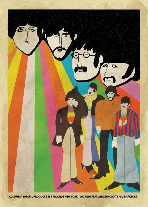 The Beatles In Rainbow – Vintage/Retro plakater