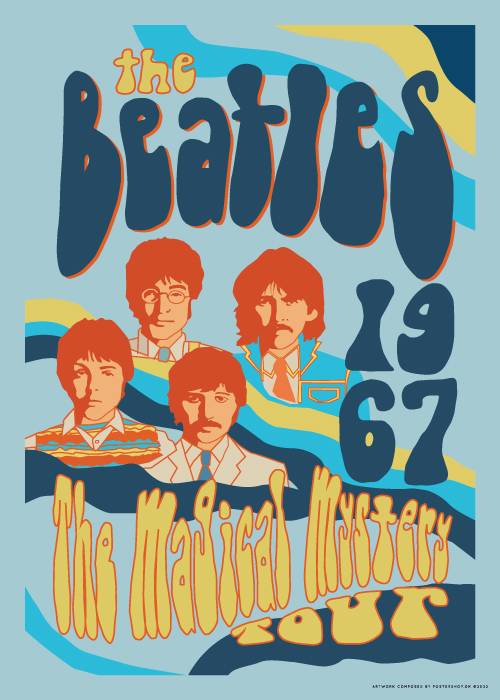 The Beatles Magical Mystery – Vintage/Retro plakater