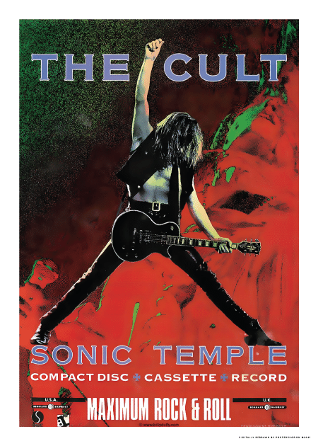 The Cult Sonic Temple – Vintage/Retro plakater