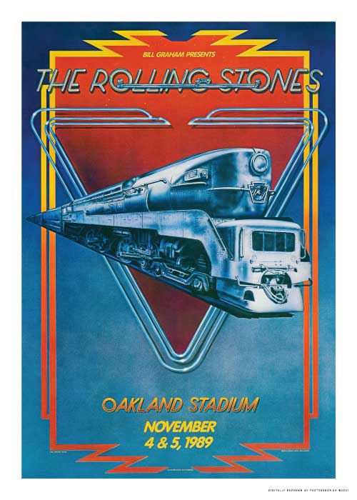 The Rolling Stones Concert Oakland 1989 – Vintage/Retro plakater