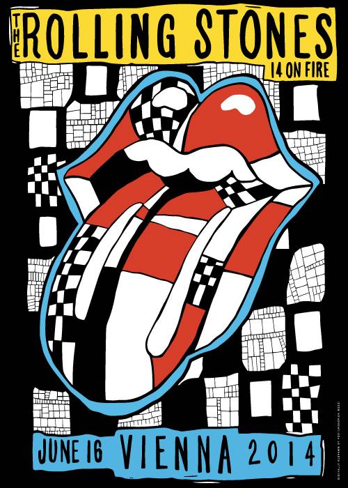 The Rolling Stones On Fire – Vintage/Retro plakater
