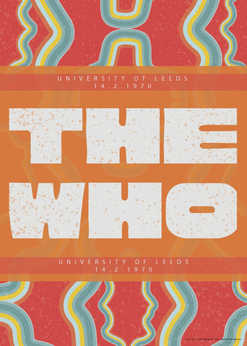 The Who Concert Leeds 1970 – Vintage/Retro plakater