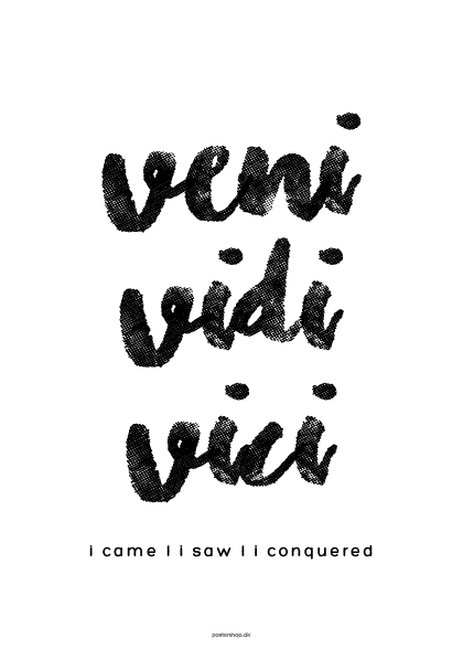 Veni Vidi Vici – Tekstplakater