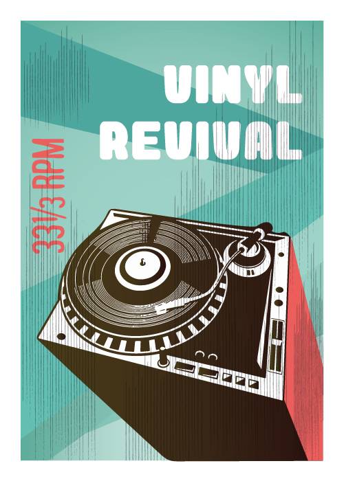 Vinyl Revival – Vintage/Retro plakater