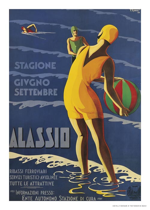 Visit Alassio 1921 – Vintage/Retro plakater