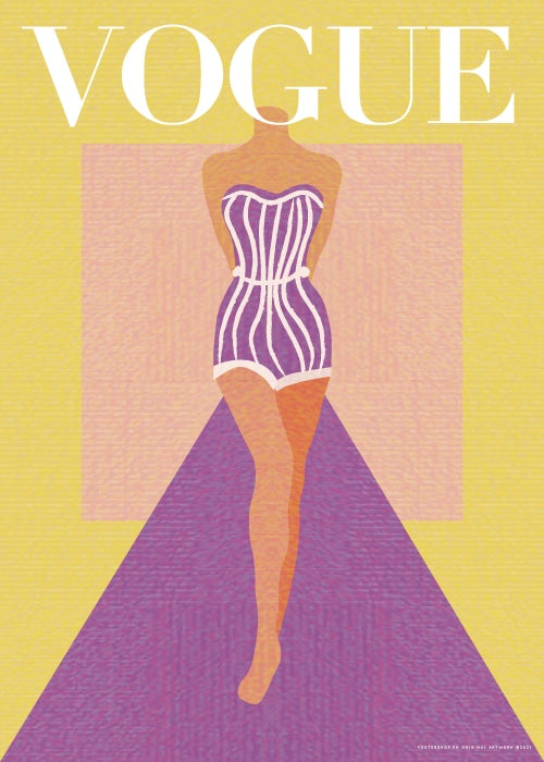 Vogue Purple Beach – Fashion Posters