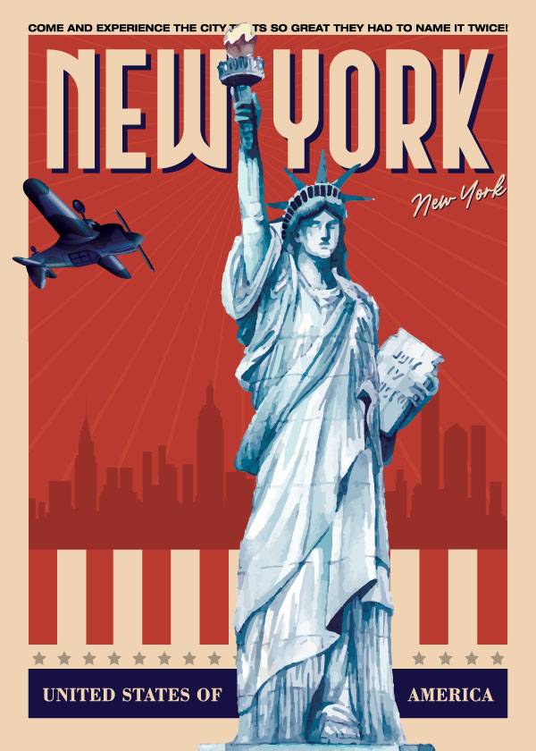 Welcome To Ny – Vintage/Retro plakater