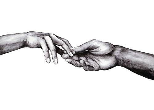 Watercolour Touch Hands – Grafiske Plakater