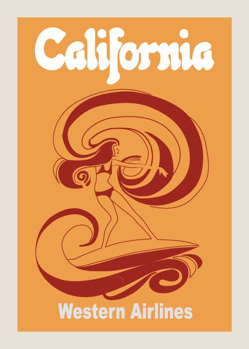 Western Airlines – Vintage/Retro plakater