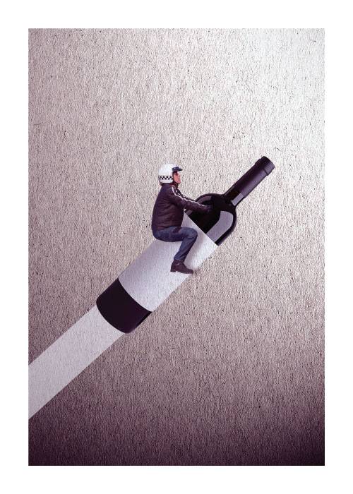 Wine And Ride – Digital Art