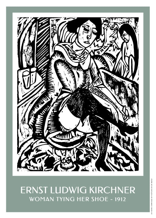 Woman Tying Her Shoe – Kunst