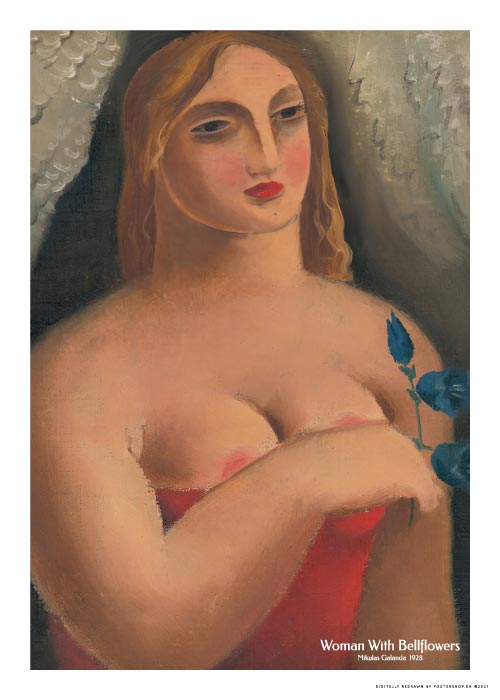 Woman With Bellflowers – Kunst