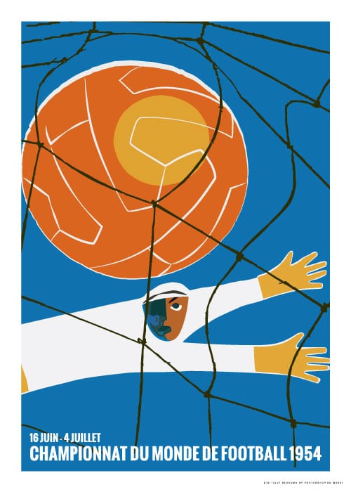 World Cup Football Switzerland 1954 – Vintage/Retro plakater