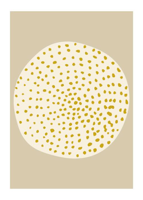 Yellow Moon Dots Day – Kunst
