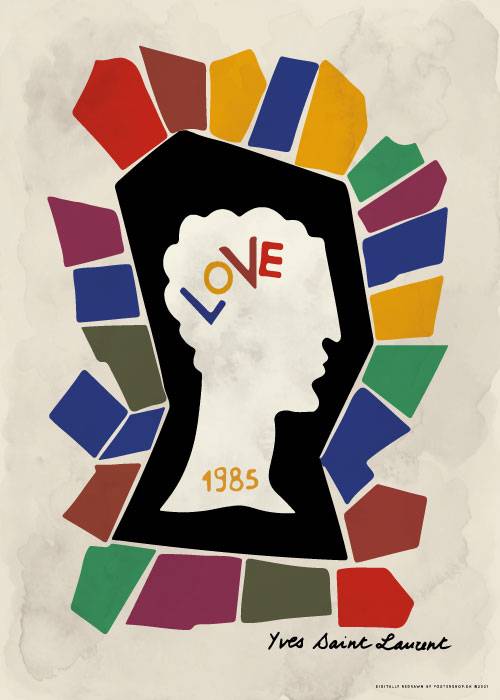 Yves Saint Laurent 1985 Love – Fashion plakater
