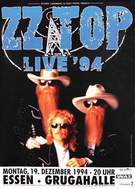 Zz Top Live 1994 – Vintage/Retro plakater