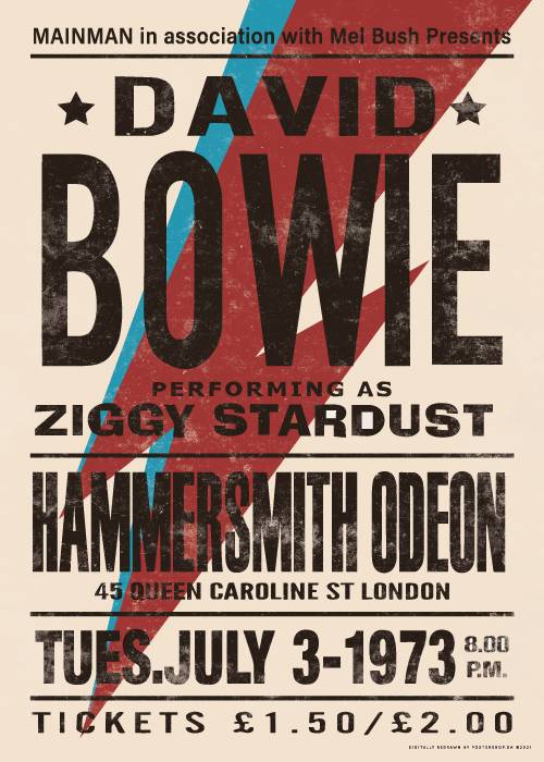 Ziggy Stardust – Vintage/Retro plakater