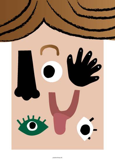 CUTOUT BRUNETTE – Kids' Posters