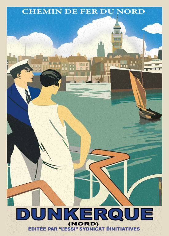 Dunkerque Harbour – Vintage/Retro plakater