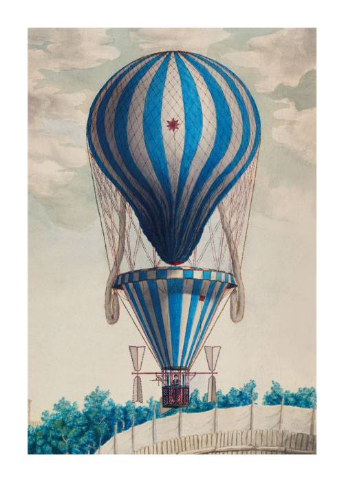 BLUE HOT AIR BALLOON – Børneplakater