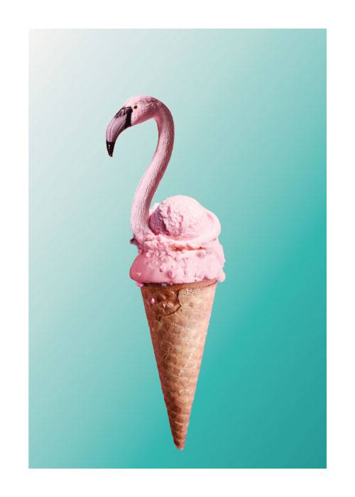 Flamingo Ice Cream – Digital Art