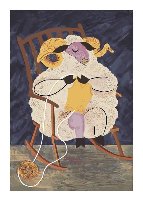 Knitting Sheep – Grafiske Plakater
