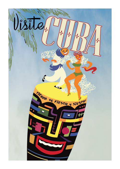 Visite Cuba – Vintage/Retro plakater