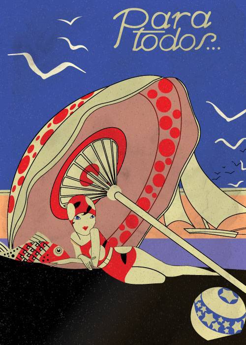 Para Todos Beach – Vintage/Retro plakater