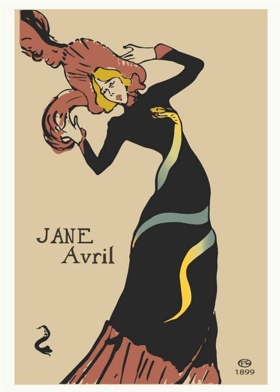 Jane Avril – Vintage/Retro plakater