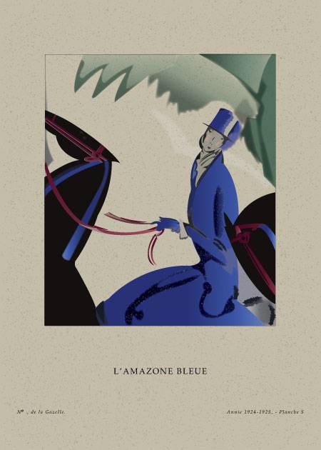 L'amazone Bleue – Vintage/Retro plakater