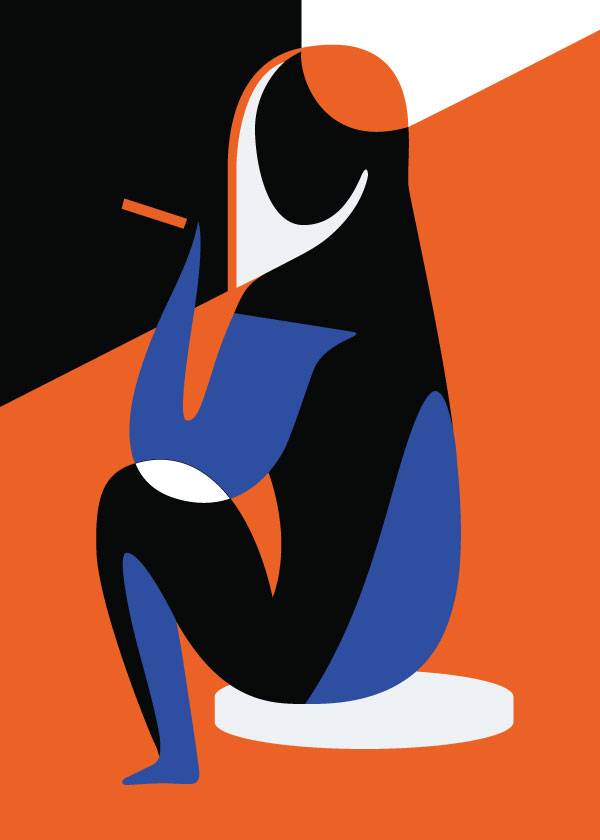 Lady Smoking – Grafiske Plakater