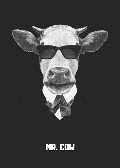 Mr. Cow – Grafiske Plakater