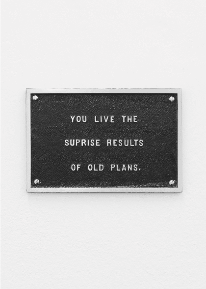 Results Of Old Plans – Tekstplakater