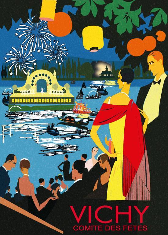 Vichy Comites De Fetes – Vintage/Retro plakater